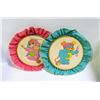 Image 1 : 2PC VINTAGE POPPLES EMBROIDERY HOOP ART