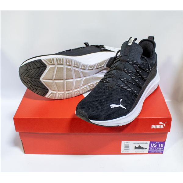 PUMA MENS RUNNING SHOES BLACK & WHITE SIZE 10