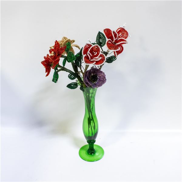 HAND BEADED FLOWER ARRANGEMENT