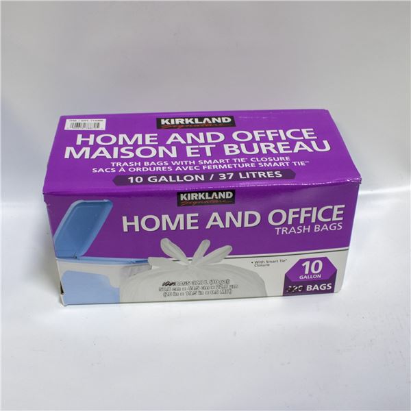 KIRKLAND HOME AND OFFICE TRASH BAGS WHITE - 10G