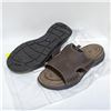 Image 1 : PROSPECTOR MENS LEATHER SLIDES BROWN SIZE 11
