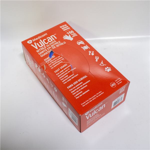 MEDICOM VULCAN NITRILE GLOVES INDIGO SIZE MED