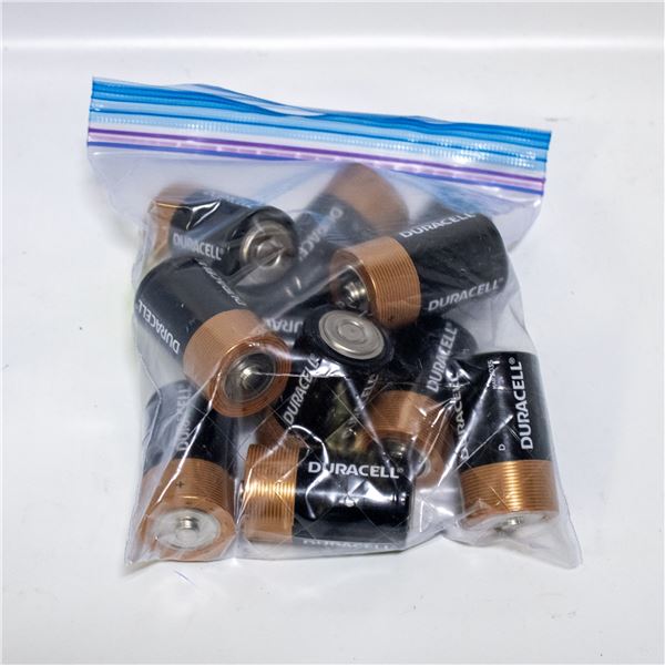 BAG OF 11 DURACELL D ALKALINE BATTERIES
