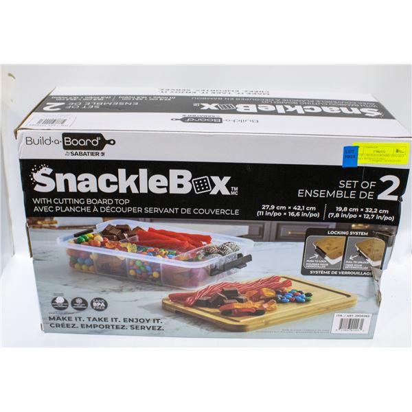 SET OF 2 BUILD-A-BOARD SNACKLE BOXES WITH CUTTING