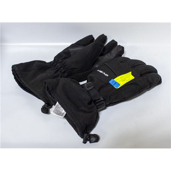 HEAD SNOW WINTER GLOVES BLACK SIZE XLARGE