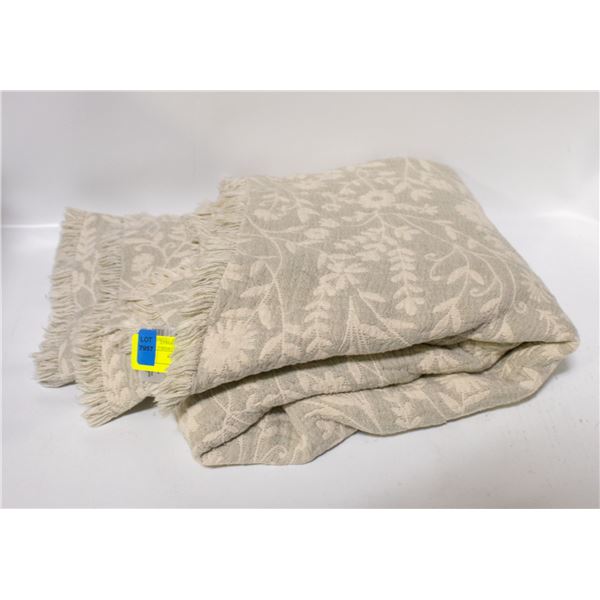 LIFE COMFORT REVERSIBLE COTTON THROW BLANKET