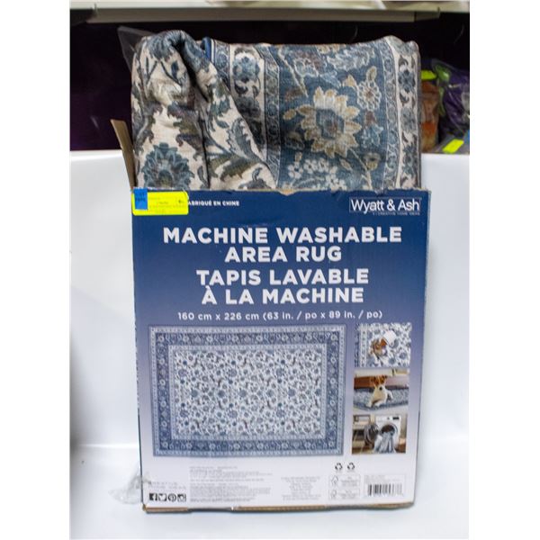 WYATT & ASH MACHINE WASHABLE AREA RUG - 63 X 89"