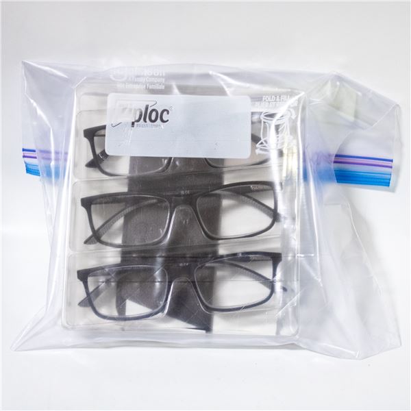 NEW 3 PACK OF FOSTER GRANT READING GLASSES +2.50