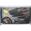 Image 1 : NEW 6PC KITCHEN KNIFE BLOCK SET HIGH CARBON