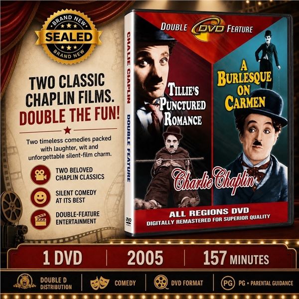NEW DVD "2 CHARLIE CHAPLIN MOVIES "