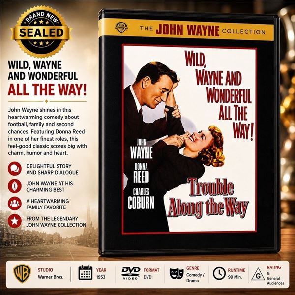 NEW DVD "TROUBLE ALONG THE WAY" JOHN WAYNE 1953