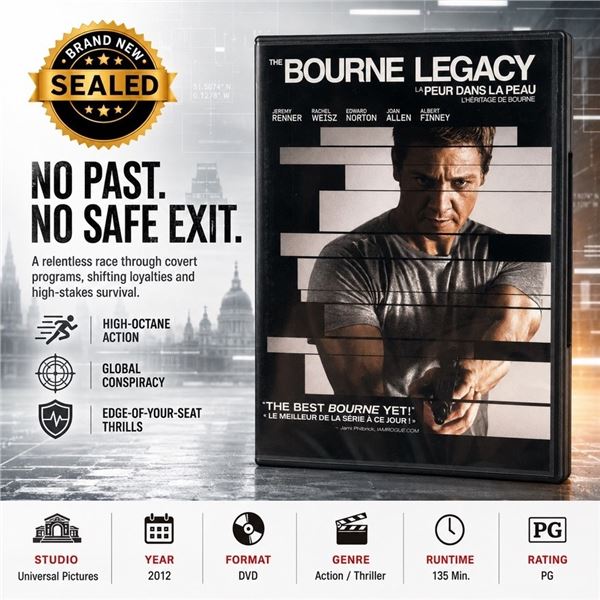 NEW DVD "THE BOURNE LEGACY" JEREMY RENNER 2012