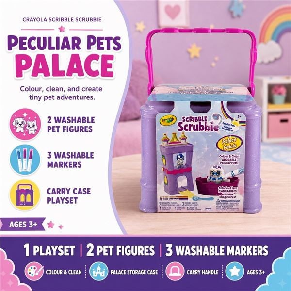 NEW TOY "CRAYOLA SCRIBBLE PECULIAR PETS PALACE"