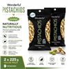 Image 1 : 2 WONDERFUL UNSALTED PISTACHIOS 225G BB 07/26