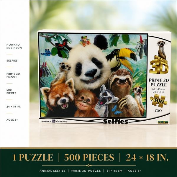 NEW 3D PUZZLE "SELFIES ZOO" 500 PIECE