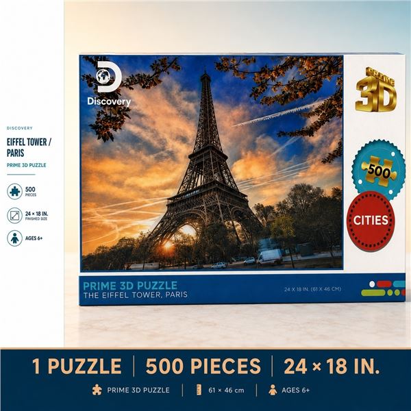 NEW 3D PUZZLE "EIFFEL TOWER PARIS" 500 PIECE