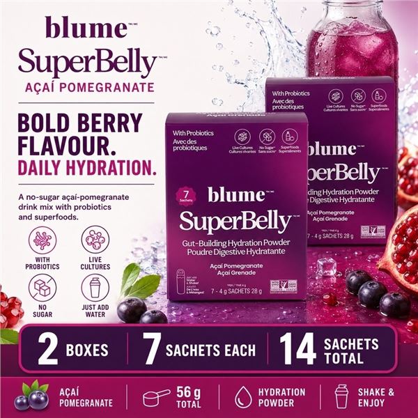2 BLUME SUPERBELLY ACAI POMEGRANATE 7PK BB 02/27