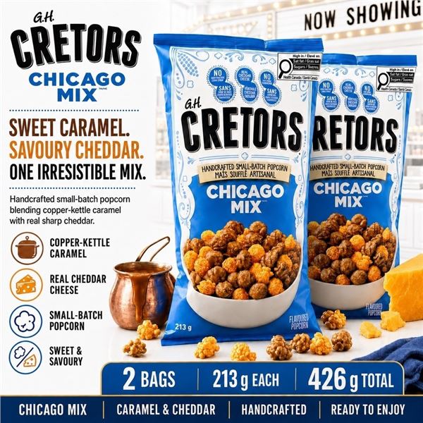 2 GH CRETORS CHICAGO MIX POPCORN 213G BB 08/26