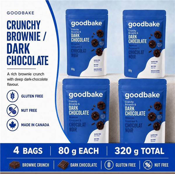 4 GOODBAKE DARK CHOCOLATE BROWNIE 80G EXP 05/26