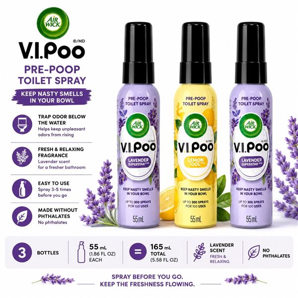 3 AIR WICK VIPOO LEMON & LAVENDER SCENTS 55ML