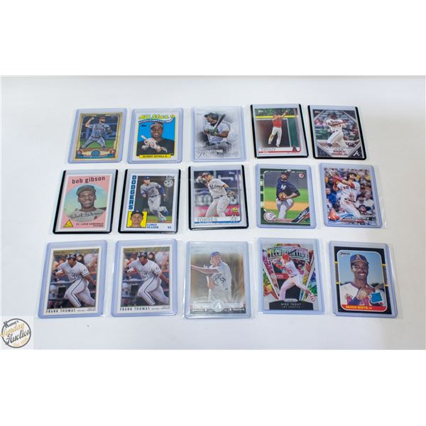 15 ASSORTED BASEBALL CARDS