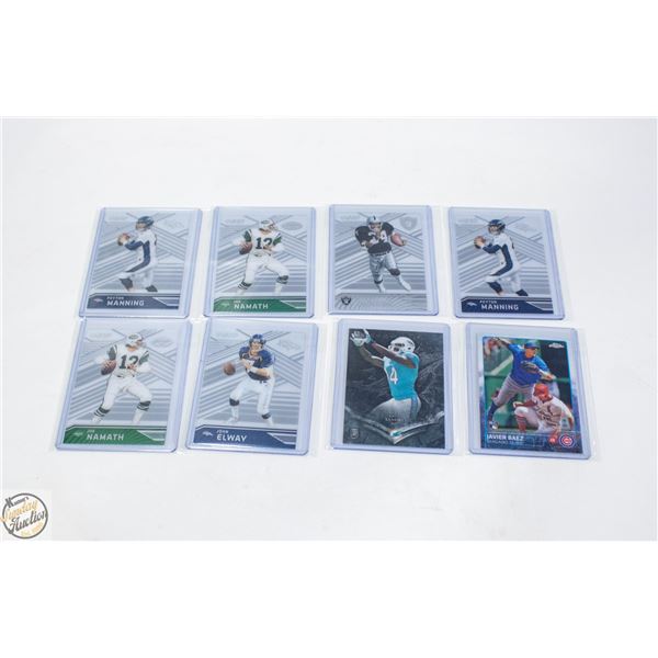 8 FOOTBALL AND BASEBALL CARDS
