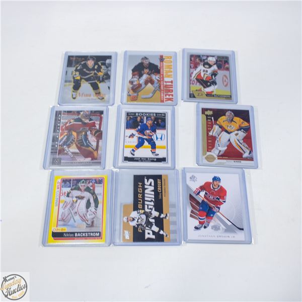 9 ASSORTED HOCKEY CARDS
