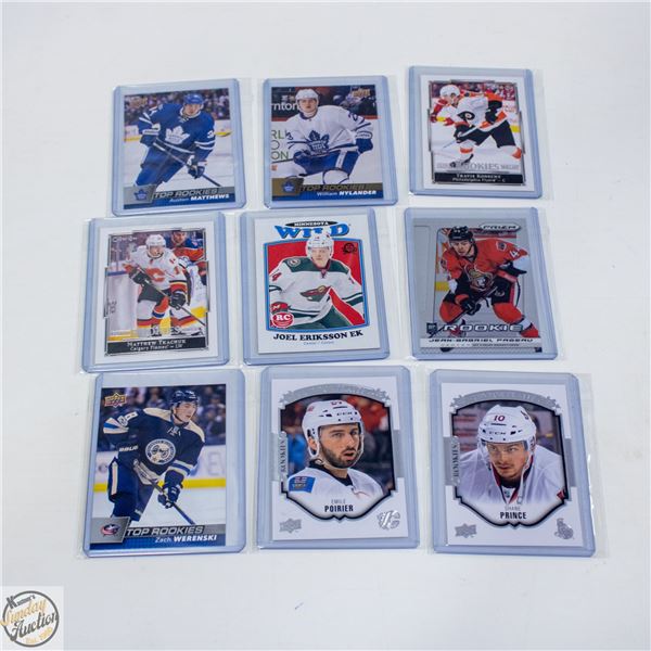 9 ASSORTED HOCKEY CARDS