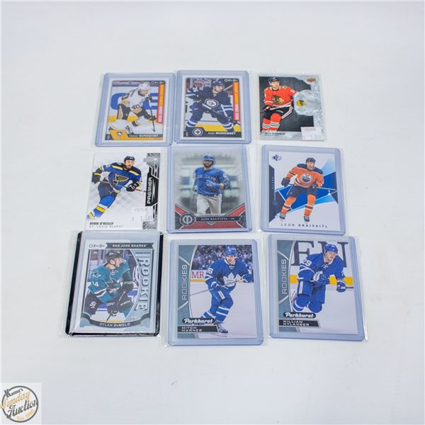 9 ASSORTED HOCKEY CARDS