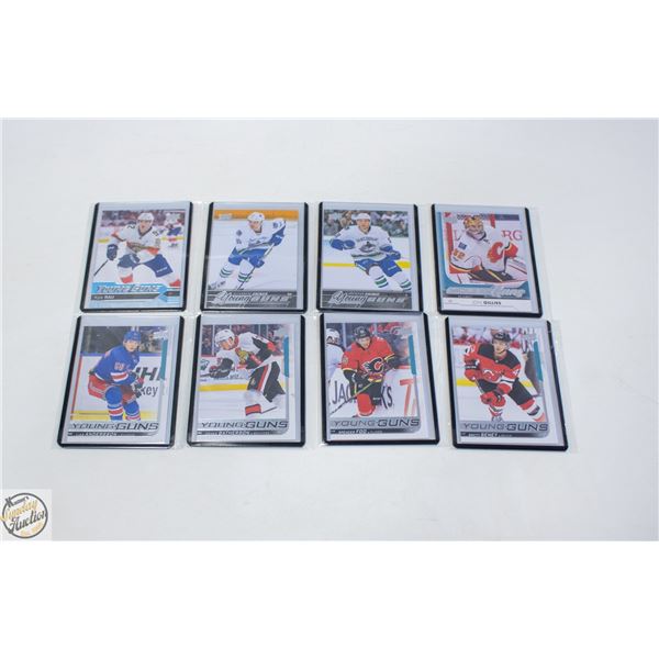 8 UPPER DECK YOUNG GUNS HOCKEY CARDS
