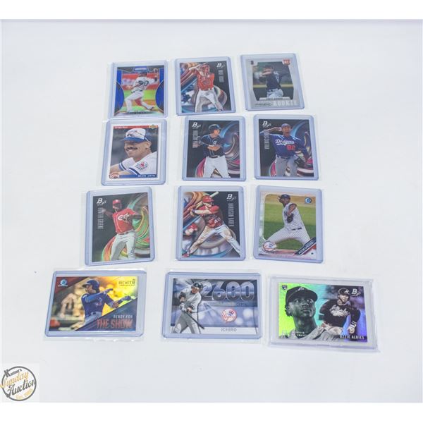 12 ASSORTED BASEBALL CARDS