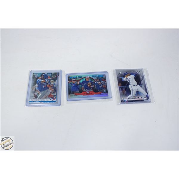 3 VLADIMIR GUERRERO JR BASEBALL CARDS