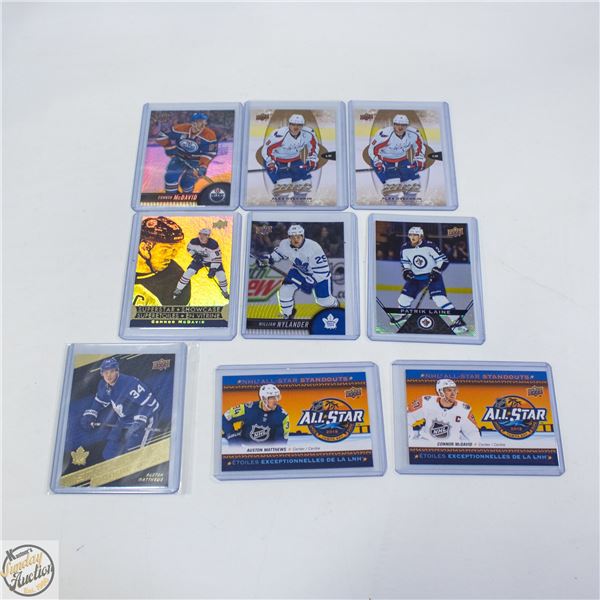 9 ASSORTED HOCKEY CARDS
