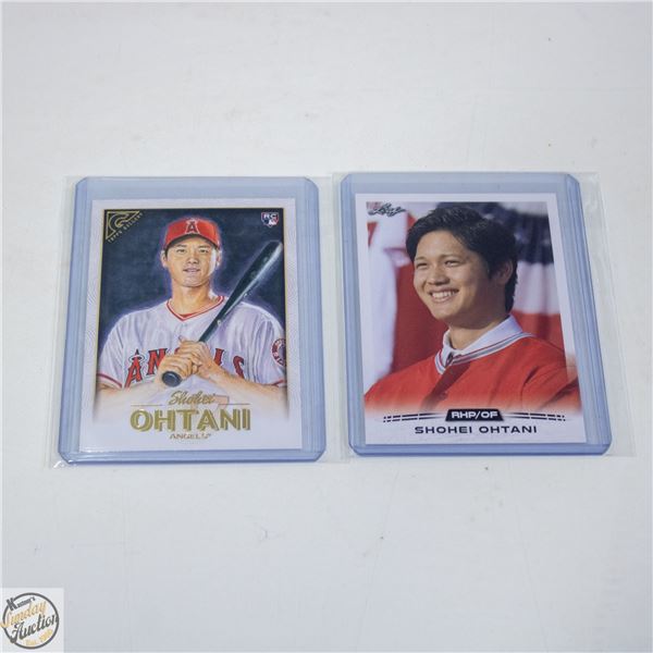 TWO SHOHEI OHTANI BASEBALL CARDS