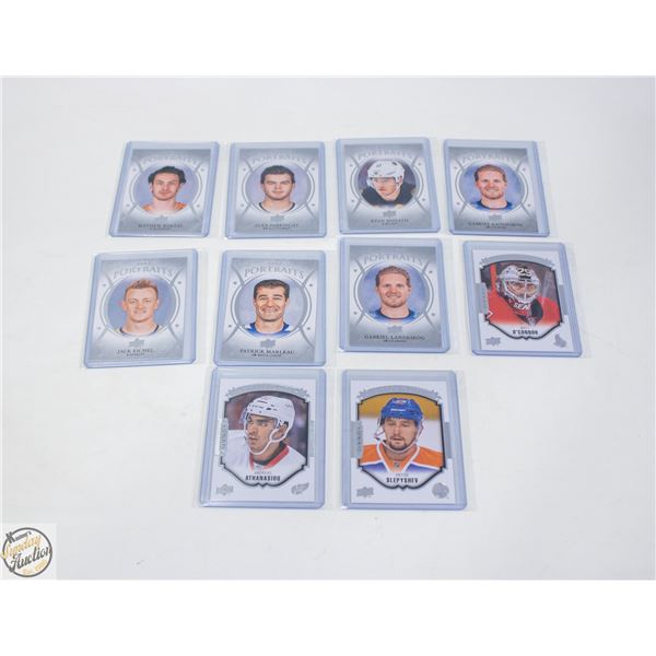 10 UD PORTRAITS HOCKEY CARDS