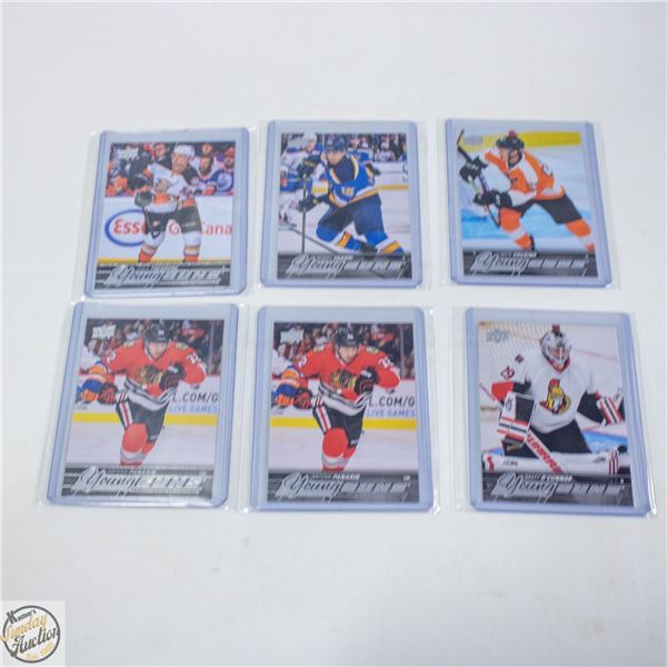 6 UPPER DECK YOUNG GUNS HOCKEY CARDS: SHEA