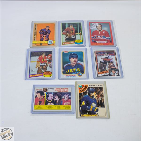 8 ASSORTED HOCKEY CARDS