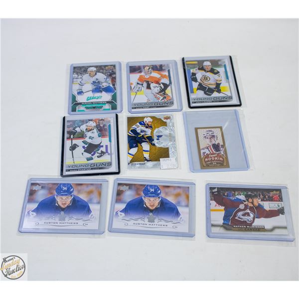 9 ASSORTED HOCKEY CARDS