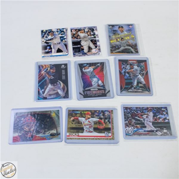 9 ASSORTED BASEBALL CARDS