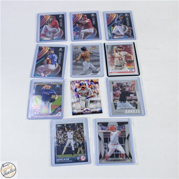 11 ASSORTED BASEBALL CARDS