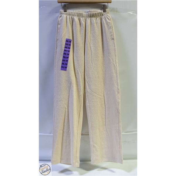 NEW KERSH WOMENS X-SMALL LINEN PANTS - 28" INSEAM