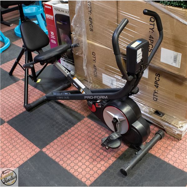 PROFORM X-BIKE DUO UPRIGHT & RECUMBENT BIKE