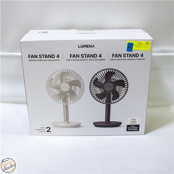 2 PACK OF LUMENA FAN STAND 4 PREMIUM WIRELESS