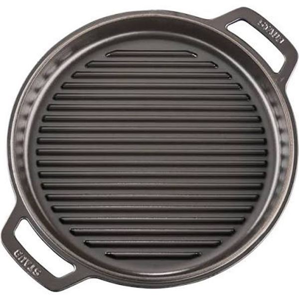 NEW STAUB ENAMELED CAST IRON GRILL PAN - 11.8"