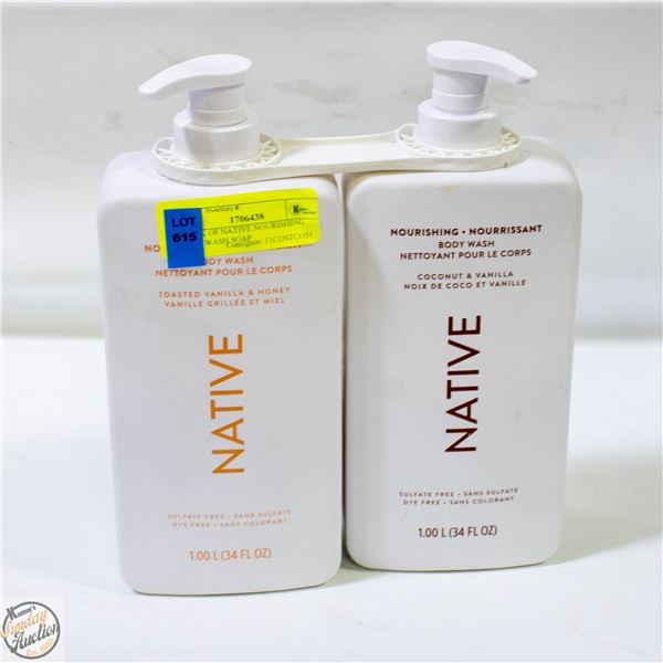 2 PACK OF NATIVE NOURISHING BODY WASH SOAP