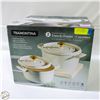 Image 1 : 2 PACK TRAMONTINA CAST IRON DUTCH OVENS - WHITE