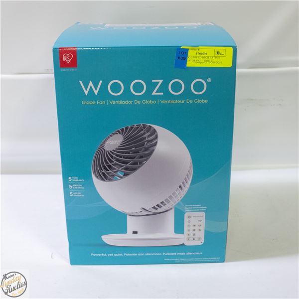 WOOZOO 5 SPEED OSCILLATING CIRCULATOR FAN - WHITE