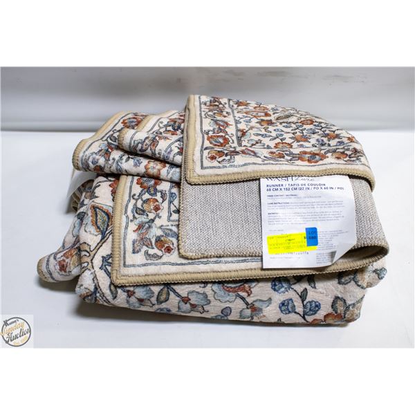 NEW WASH LUXE AREA RUG & RUNNER - FLORAL PATTERNS