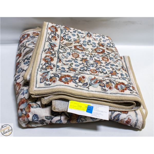 NEW WASH LUXE AREA RUG & RUNNER - FLORAL PATTERNS
