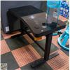 Image 1 : BLACK TEMPERED GLASS ELECTRIC LIFT DESK W-24"